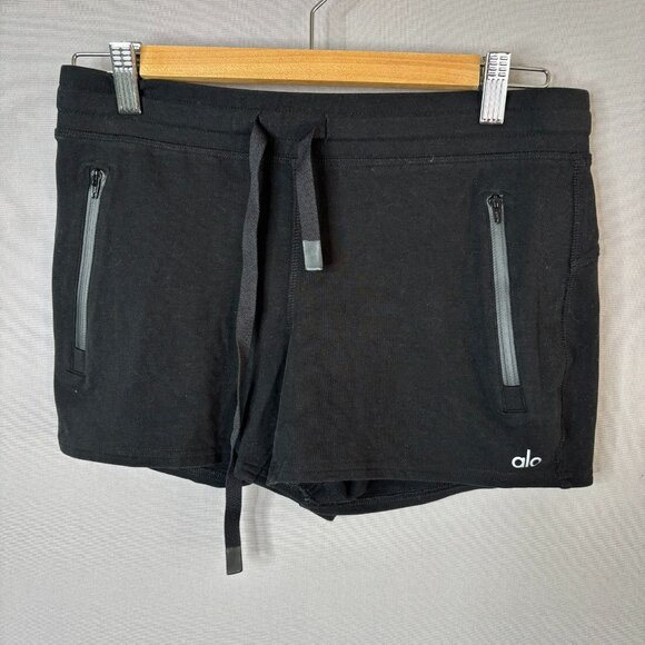 ALO Yoga Pants - Alo Double Take Sweat Black Shorts